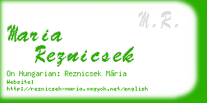 maria reznicsek business card